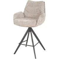 Furnlux Classic FURNLUX Barhocker Lounge Ecru Und Schwarz 56cm / Hauptfarbe: Beige / Abmessungen: 56 x 99 x 60 cm