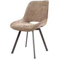 Furnlux Classic FURNLUX Esszimmerstuhl Drehbar Hellbraun Und Anthrazit 51cm / Hauptfarbe: Beige / Abmessungen: 51 x 87 x 62 cm