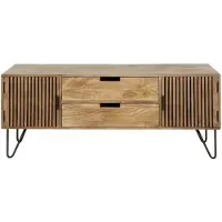 Furnlux Classic FURNLUX Tv Ständer Tweak Sand Braun Und Schwarz 135cm / Hauptfarbe: Braun / Abmessungen: 135 x 55 x 35 cm