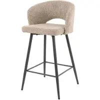 Furnlux Classic FURNLUX Barhocker Salon Beige Und Schwarz 51cm / Hauptfarbe: Beige / Abmessungen: 51 x 94 x 50 cm