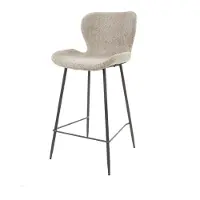 Furnlux Classic FURNLUX Barhocker Rondea Beige Und Schwarz 47cm / Hauptfarbe: Beige / Abmessungen: 47 x 99 x 51 cm