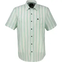 Lerros Kurzarmhemd "Kurzarmhemd gestreift und atmungsaktiv", Herren, Gr. XL, Normalgrößen, mint water, 60% Polyester, 40% Baumwolle, Hemden Kurzarmhemd