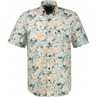 Lerros Kurzarmhemd "Kurzarmhemd mit sportivem Button-down-Kragen", Herren, Gr. XXL, Normalgrößen, dull peach, 76% Baumwolle, 24% Polyester, Hemden Kurzarmhemd