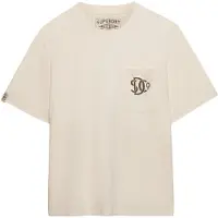 Superdry für Herren. M1012381A Merchant Grafik-Taschen-T-Shirt off-white (M), Weiß, Lässig, Baumwolle, Kurzarm