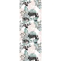 Queence Vinyltapete "Linnea" Motiv bedruckt botanisch floral gemustert natürlich glatt 90x250cm, selbstklebend, kinderleichte Anbringung, Sticker