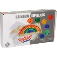 Lobbes Regenbogen Cup Kugelspiel Holz Farbspiel für Kinder pädagogisch