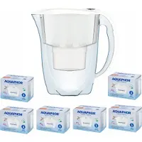 AQUAPHOR Wasserfilterkrug 2.8 L + 6 Kartuschen gratis 2,8 L 200 l