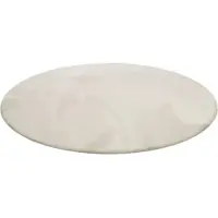 Wecon Home Hochflor-Teppich BASICS "Anna" Gr. 41, beige (creme), H:25mm Ø:200cm, Kunstfaser, Teppiche, Hochflor-Teppich, Wohnzimmer, Schlafzimmer, Felloptik, sehr weich und flauschig, Uni