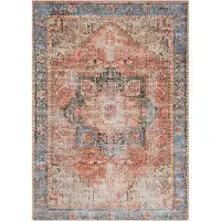 Livabliss Teppich "RODAS", bunt (rot), B:160cm H:5mm L:220cm, Chenille, Teppiche, Teppich