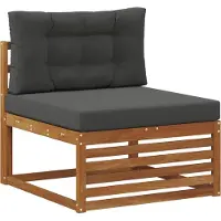 vidaXL Outdoor-Sofagarnitur 6 stk. Natur und Anthrazit