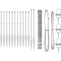 vidaXL Schweißdrahtzaun mit Spikes 50 x 1,2 m Verzinkter Stahl Silber