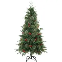 vidaXL Künstlicher klappbarer Weihnachtsbaum Grün 150 cm PE und PVC