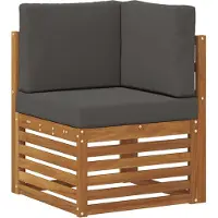 vidaXL Outdoor-Sofagarnitur 8 stk. Natur und Anthrazit