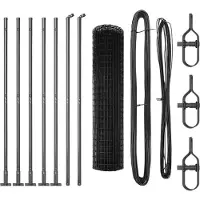 vidaXL Euro-Zaun mit Betonsockel 10 x 0,8 m PVC-beschichteter Stahl