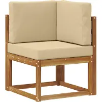 vidaXL Outdoor-Sofagarnitur 7 stk. Natur und Beige
