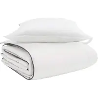 vidaXL Winterbettdecke mit Kissen 2 Stk. Weiß Daunenfeder