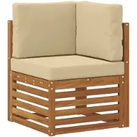 vidaXL 5 stk. Outdoor-Sofagarnitur Massives Akazienholz und Polyester