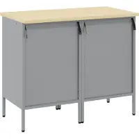 vidaXL Werkbank mit Schubladen 2 Stk. Rot und Grau 100 x 55 x 85 cm