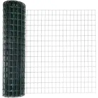vidaXL Euro-Zaun mit Pfosten 10 x 1 m PVC-beschichteter Stahl Grün