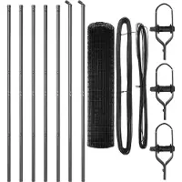 vidaXL Bodenmontierter Euro-Zaun 10 x 1 m PVC-beschichteter Stahl Grau