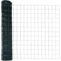 vidaXL Euro-Zaun mit Betonsockel 25 x 0,8 m PVC-beschichteter Stahl