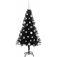 vidaXL Weihnachtsbaum Schwarz 150 cm PVC