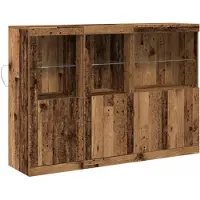 vidaXL LED-Sideboard Altholz 142,5 x 37 x 100 cm Holzwerkstoff