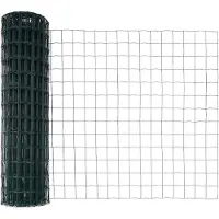 vidaXL Euro-Zaun mit Stacheln 10 x 1,4 m PVC-beschichteter Stahl Grün