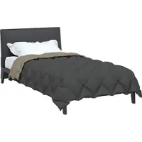 vidaXL Winterbettdecke 140 x 220 cm 450 g/m² Hellgrau