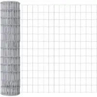 vidaXL Euro-Zaun mit Betonsockel 25 x 0,8 m Verzinkter Stahl Silber