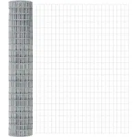 vidaXL Euro-Zaun mit Betonsockel 10 x 1,4 m Verzinkter Stahl Silber