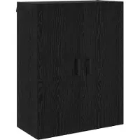 vidaXL Highboard Schwarz Eichen-Optik 69,5 x 34 x 180 cm Holzwerkstoff