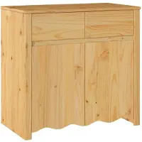 vidaXL Sideboard Drammen Eiche 79 x 43 x 75,5 cm Massivholz Kiefer
