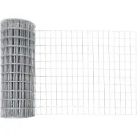 vidaXL Euro-Zaun mit Stacheln 10 x 1 m Verzinkter Stahl Silber Netz