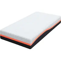 vidaXL Matratze Weiß und Grau 90 x 200 cm Jacquard-Stoff