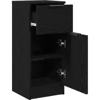 vidaXL Sideboard Schwarz Eichen-Optik 30 x 30 x 70 cm Holzwerkstoff