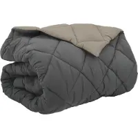 vidaXL Winterbettdecke 200 x 200 cm 450 g/m² Hellgrau und Anthrazit