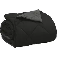 vidaXL Sommerdecke 220 x 240 cm Sommer 200 gsm Schwarz und Anthrazit
