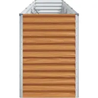 vidaXL Hochbeet Hellbraun 390 x 50 x 68 cm Verzinkter Stahl