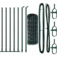 vidaXL Euro-Zaun mit Betonsockel 10 x 0,6 m PVC-beschichteter Stahl
