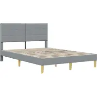 vidaXL Bettrahmen 140 x 190 cm Hellgrau