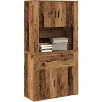 vidaXL Highboard Altholz 80 x 33 x 150 cm Holzwerkstoff