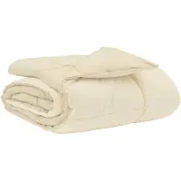 vidaXL Ganzjahresbettdecke 240 x 260 cm 4 Jahreszeiten Creme