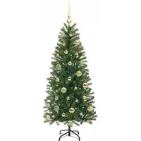 vidaXL Künstlicher Weihnachtsbaum Grün 120 cm PE und PVC