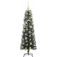 vidaXL Künstlicher Weihnachtsbaum mit 150 LEDs mit Ständer Grün 120 cm