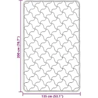 vidaXL Ganzjahresbettdecke Gepolstert Creme 135 x 200 cm