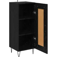 vidaXL Sideboard Schwarz Eichen-Optik 34,5 x 34 x 90 cm
