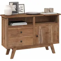 vidaXL Sideboard Natur 100 x 30 x 68 cm Massivholz Teak