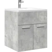 vidaXL Waschbeckenschrank Betongrau 41x38,5x46 cm Holzwerkstoff