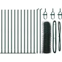 vidaXL Sechseckzaun mit Betonsockel 25 x 0,4 m PVC-beschichteter Stahl